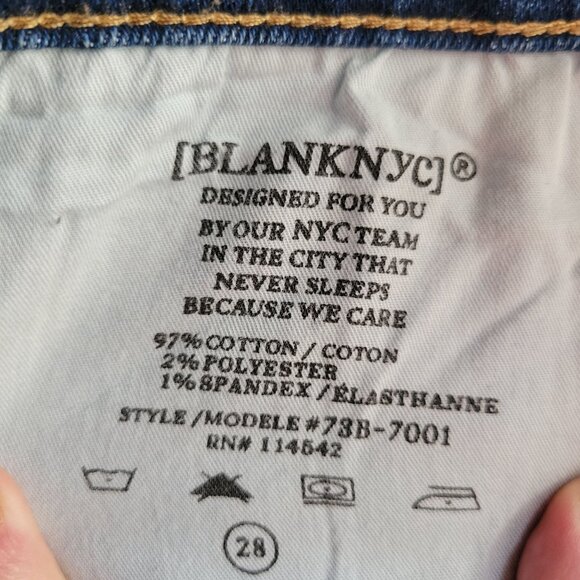 Blank NYC Reade Crop Patchwork High Rise Jeans Size 28 - Picture 12 of 13